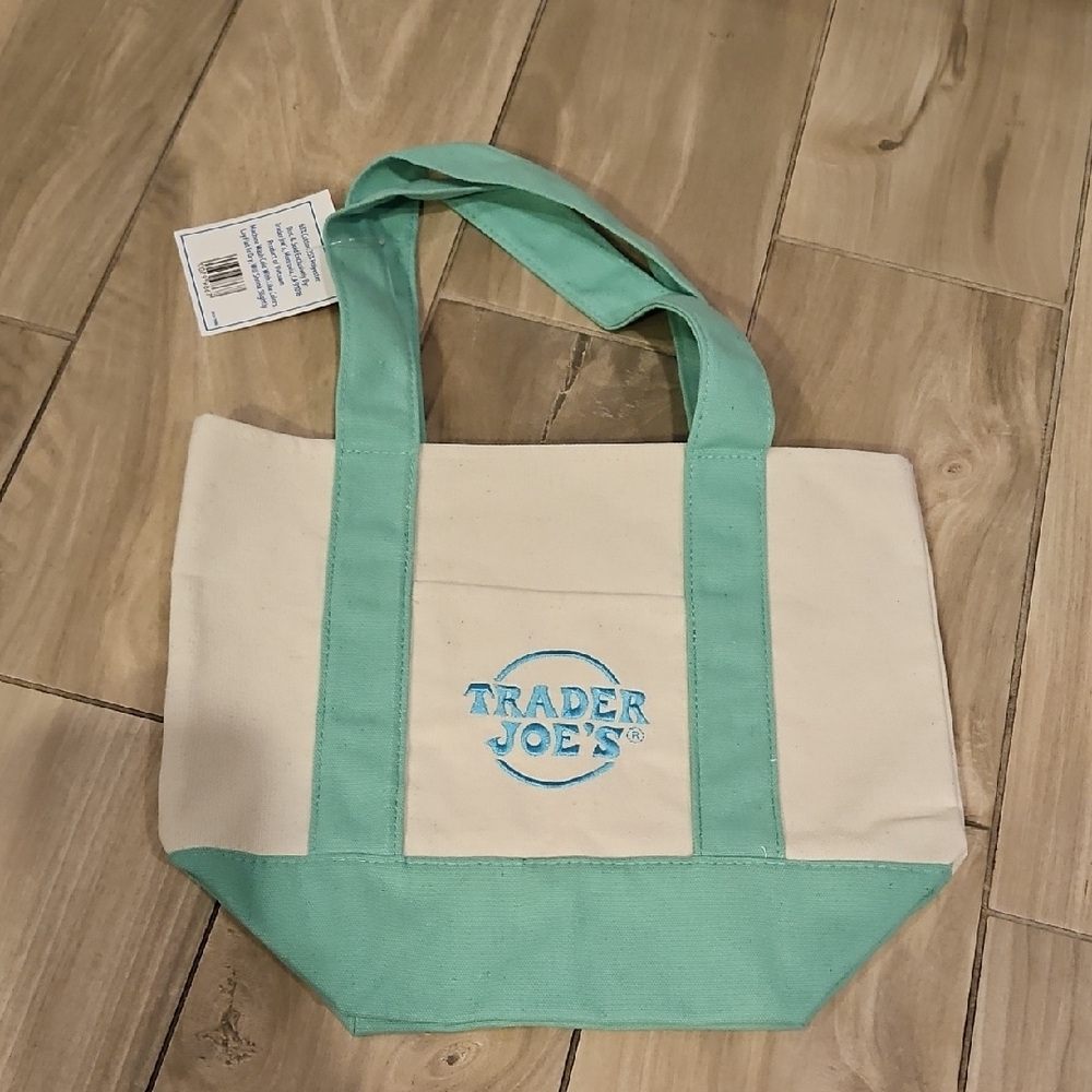 Mint Green and Cream Tote Bag